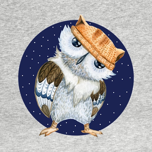 Cute Owl in Hat by in_pictures